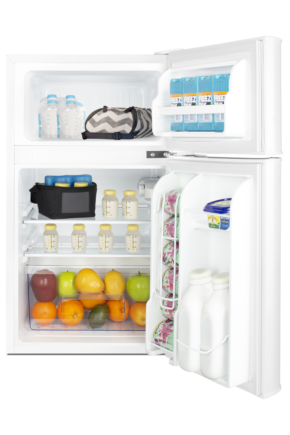 ENERGY STAR certified counter height 2-door refrigerator-freezer in white